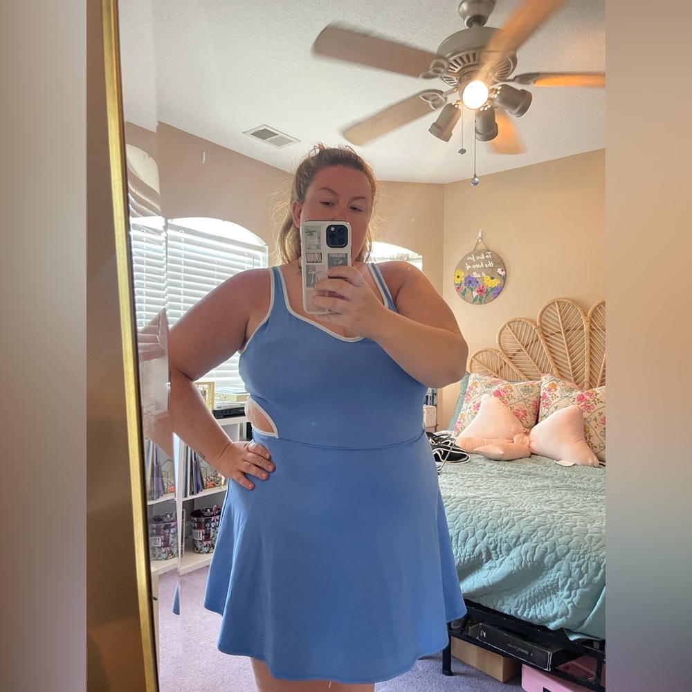 Old Navy Blue athletic dress with side cut outs